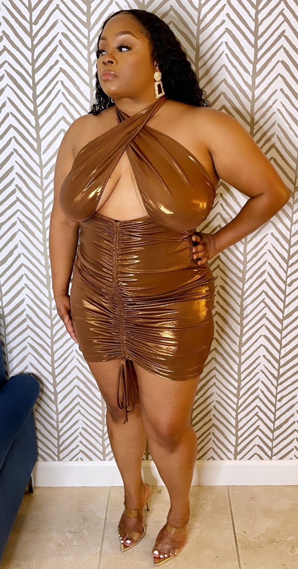 Liquid Bronze Dress Rated Q Collection Liquid Bronze Dress Rated Q Collection